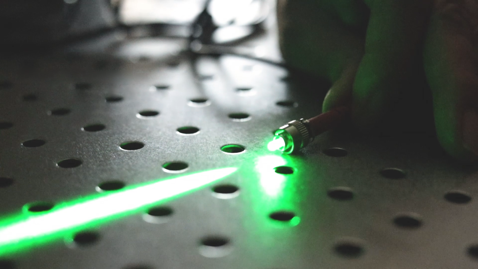 Green laserbeam